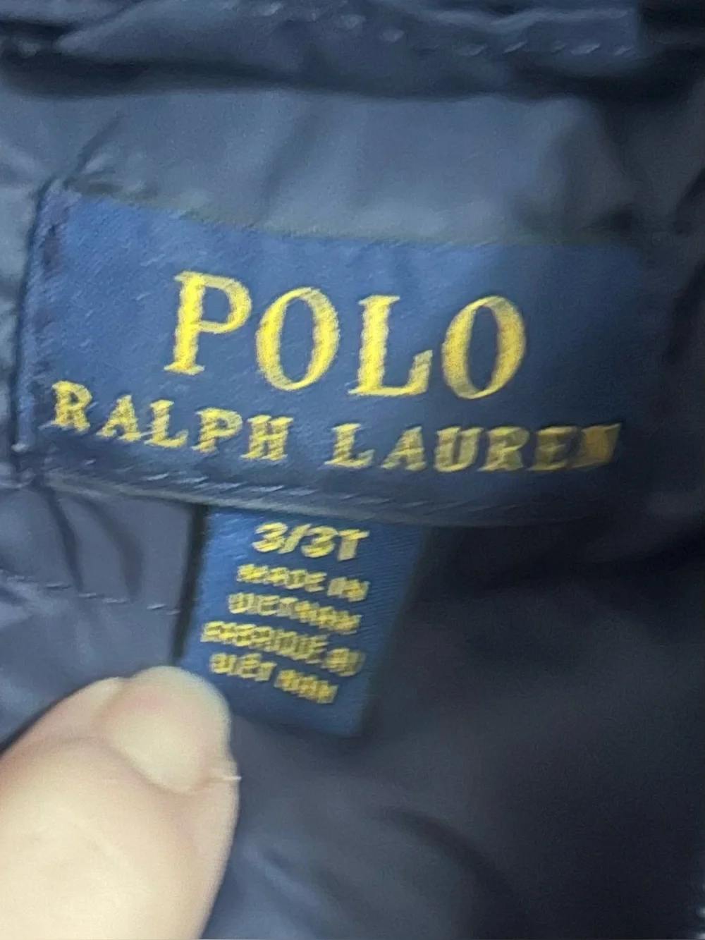 Polo Ralph Lauren Toddler Navy Packable Puffer Jacket 3/3T Coat Preppy Unisex